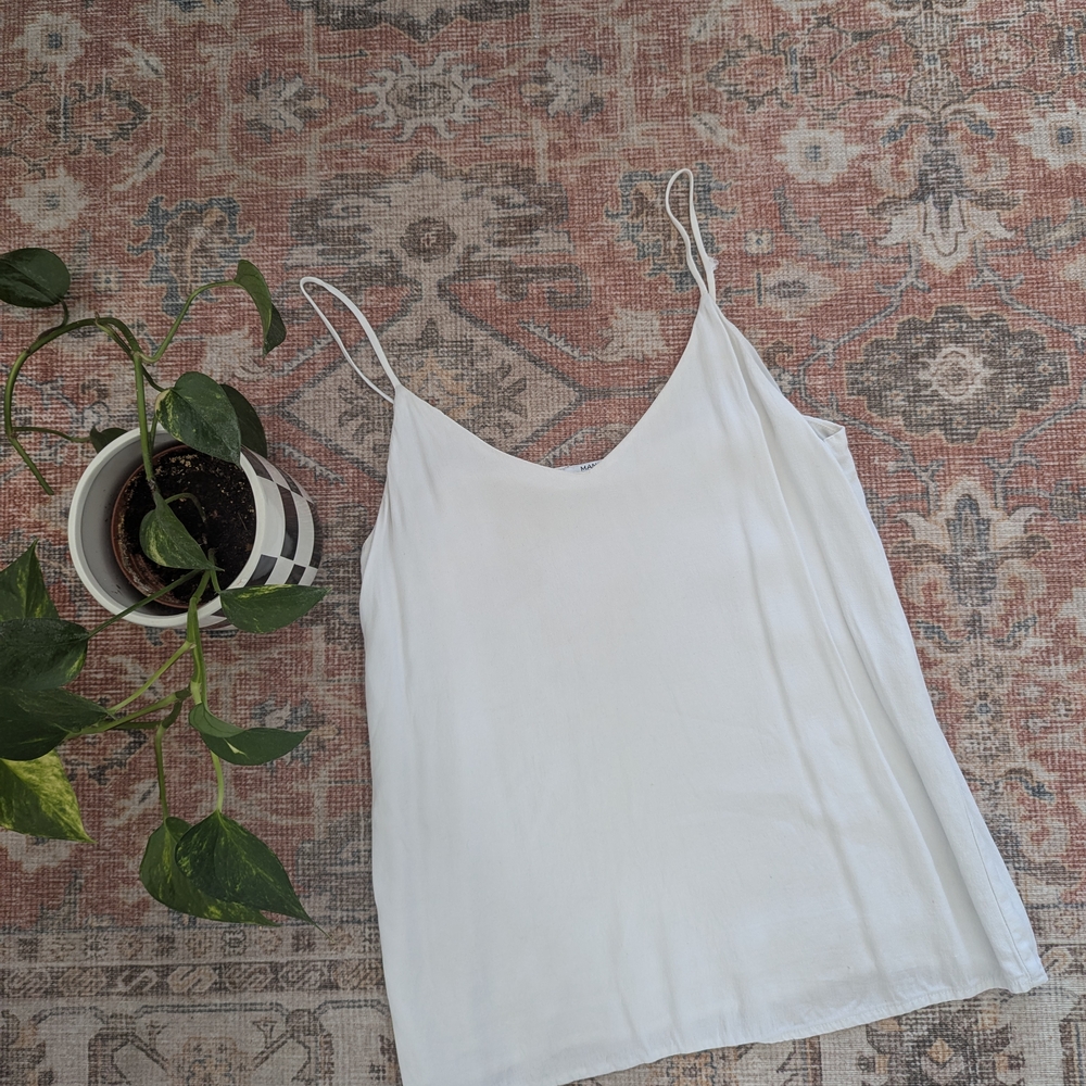 Mango White Camisole Top